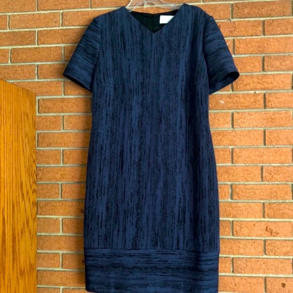 💙BOSS HUGO BOSS💙WIDE BOARDER HEATHER SHIFT DRESS